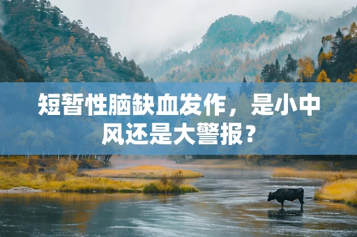 短暂性脑缺血发作，是小中风还是大警报？