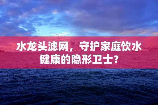水龙头滤网，守护家庭饮水健康的隐形卫士？