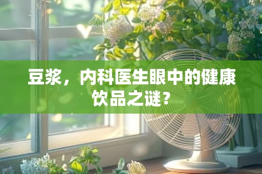 豆浆，内科医生眼中的健康饮品之谜？