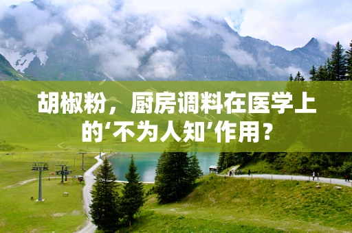 胡椒粉，厨房调料在医学上的‘不为人知’作用？