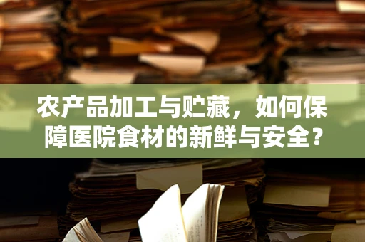农产品加工与贮藏，如何保障医院食材的新鲜与安全？