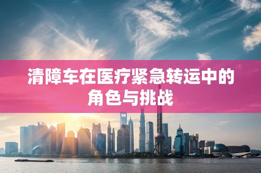 清障车在医疗紧急转运中的角色与挑战