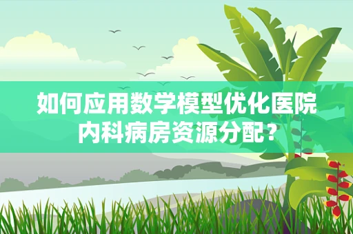 如何应用数学模型优化医院内科病房资源分配？
