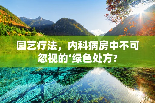 园艺疗法，内科病房中不可忽视的‘绿色处方?