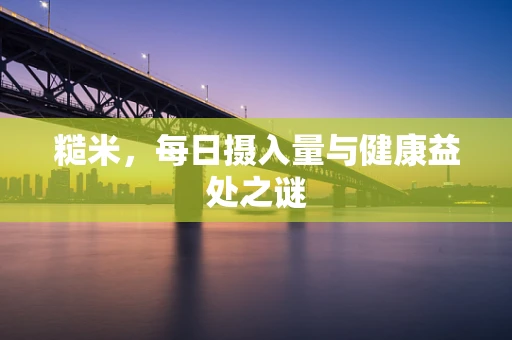 糙米，每日摄入量与健康益处之谜