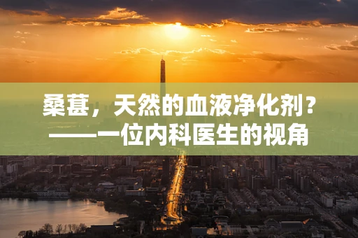 桑葚，天然的血液净化剂？——一位内科医生的视角