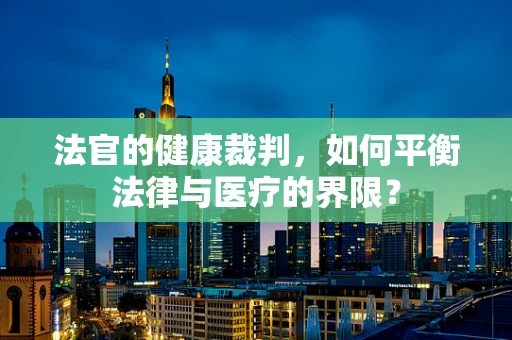 法官的健康裁判，如何平衡法律与医疗的界限？
