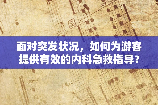 面对突发状况，如何为游客提供有效的内科急救指导？