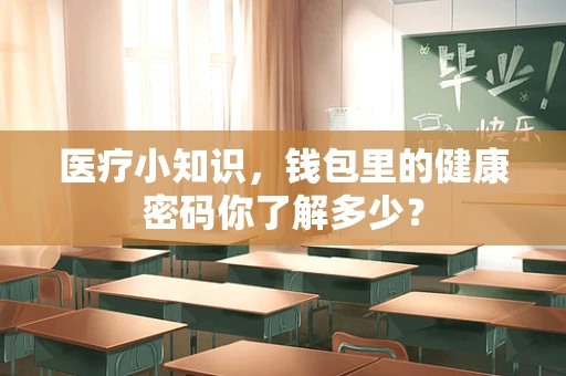 医疗小知识，钱包里的健康密码你了解多少？