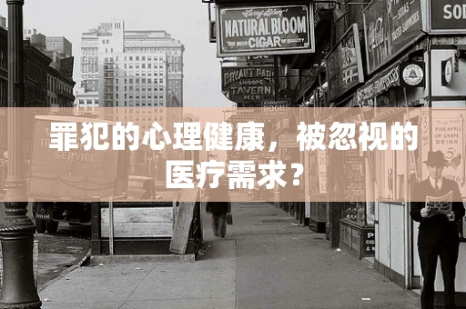 罪犯的心理健康，被忽视的医疗需求？
