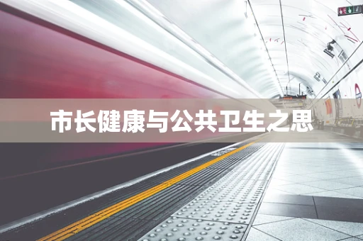 市长健康与公共卫生之思