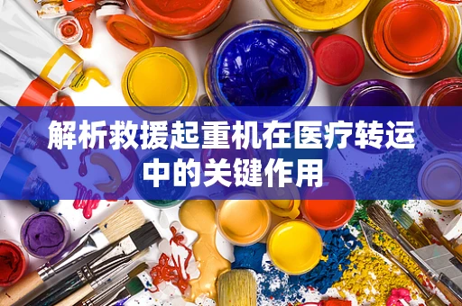 解析救援起重机在医疗转运中的关键作用