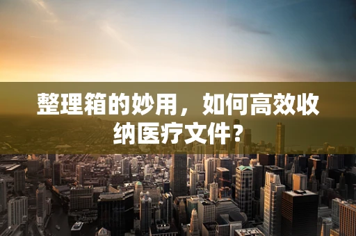 整理箱的妙用，如何高效收纳医疗文件？