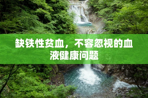 缺铁性贫血，不容忽视的血液健康问题
