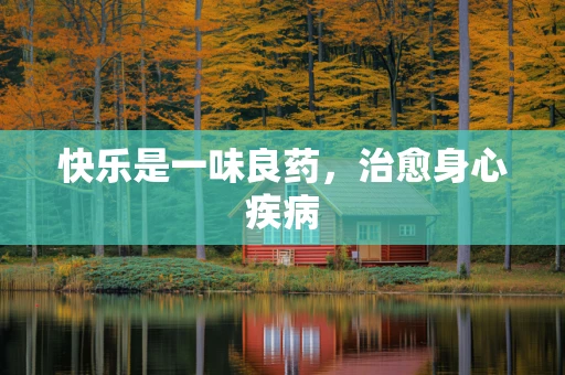 快乐是一味良药，治愈身心疾病