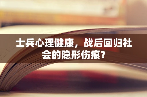 士兵心理健康，战后回归社会的隐形伤痕？